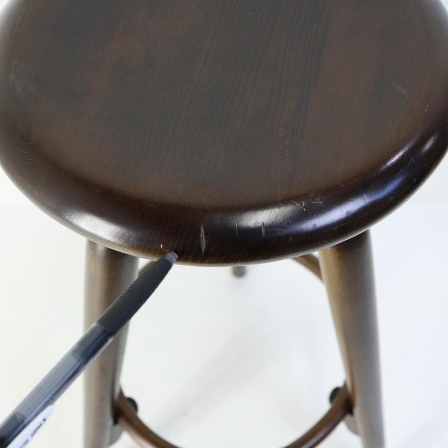 飛騨高山の家具 柏木工 ハイスツール 高さ65cm カウンターチェア 丸椅子