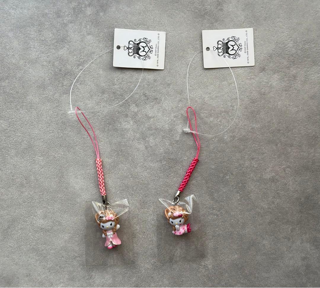 ご当地キティ 桃華絵里 ももえり モモエリ×ハローキティコラボ 根付 2種