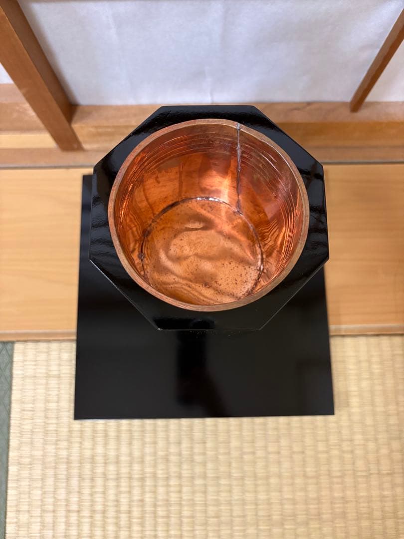 20 八角塗寸胴 塗寸渡 寸どう 華道 生け花 花器