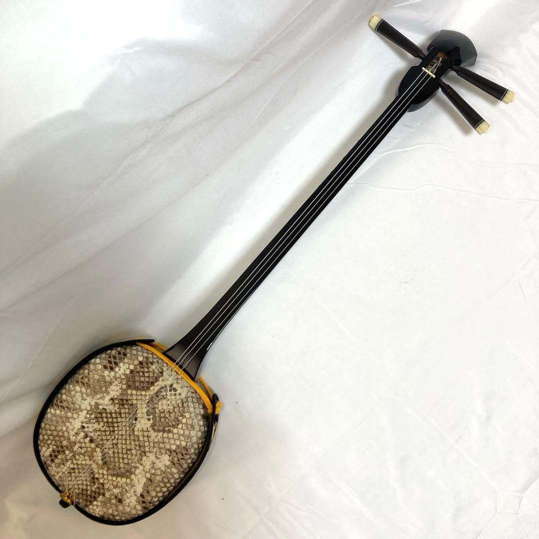 三線 沖縄 蛇革 蛇皮 本革 ソフトケース 付属品 和楽器 初心者 中級者