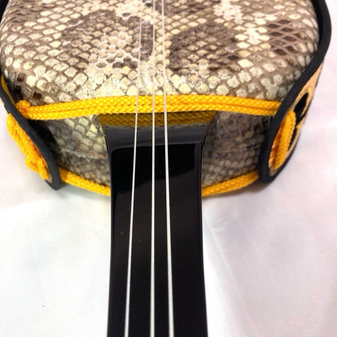 三線 沖縄 蛇革 蛇皮 本革 ソフトケース 付属品 和楽器 初心者 中級者