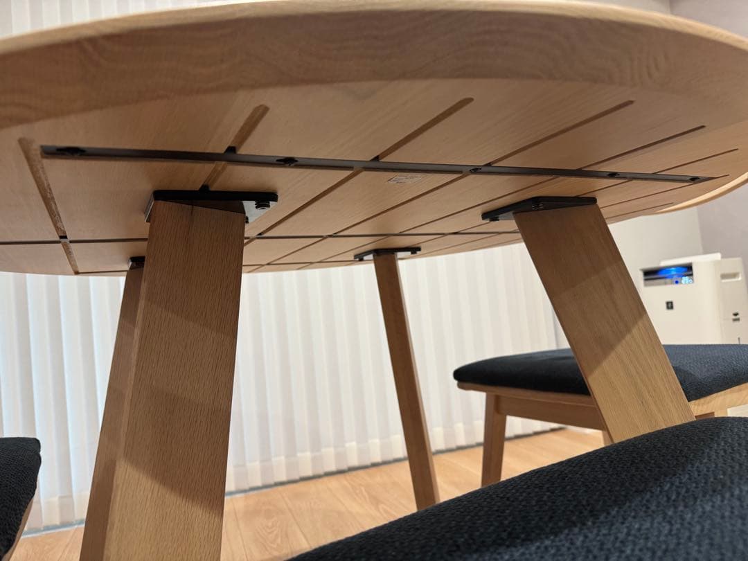 【ダイニングテーブルのみ】バーリン 円形 ダイニングテーブル ミキモク