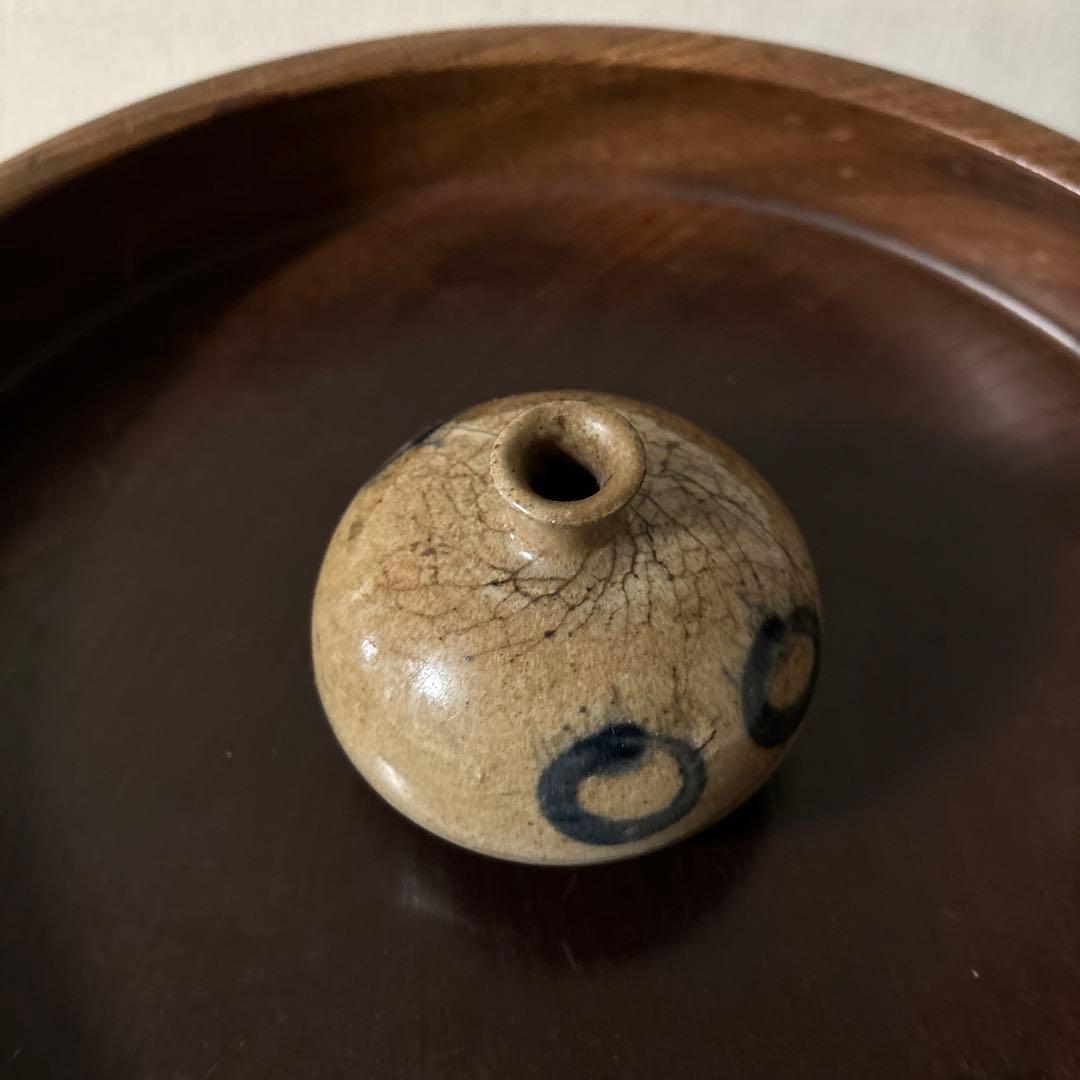 古瀬戸　丹波油壷　古伊万里　江戸時代 小壺 花器 民藝 検:白洲正子李朝