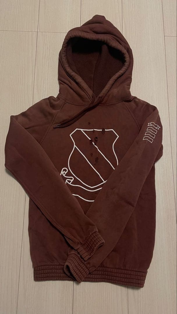 正規品　NUMBER (N)INE エンブレムダメージパーカー フーディ0