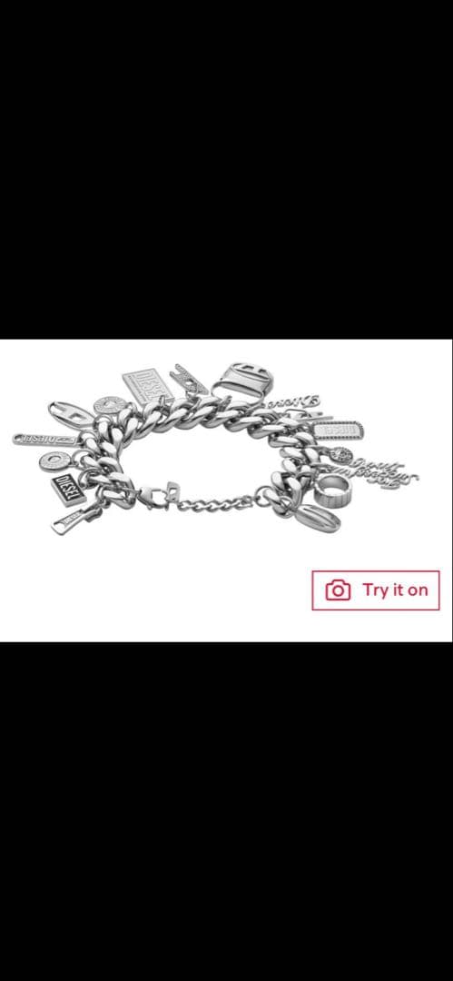 DIESEL ディーゼル 新品未使用 チャームチェーンブレスレット