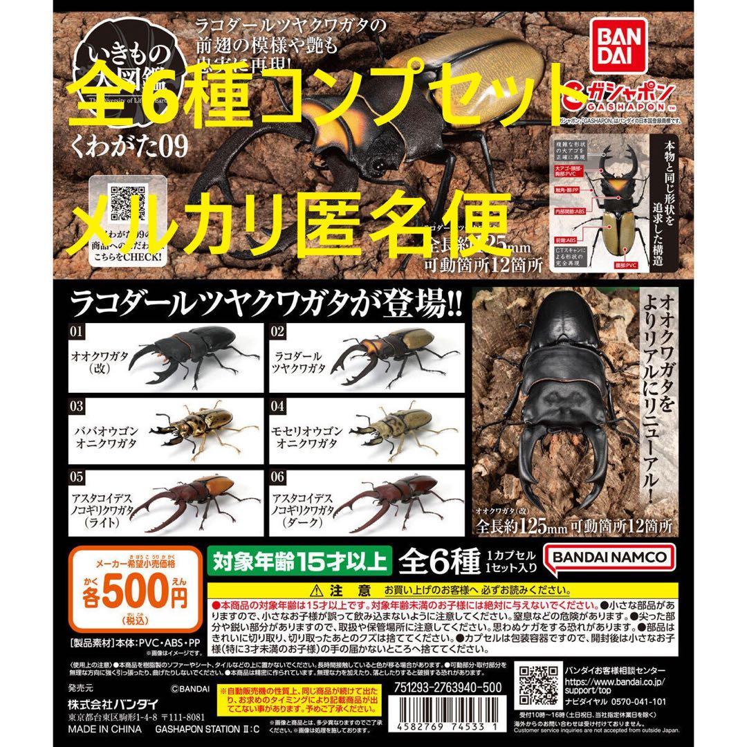 いきもの大図鑑 くわがた09 全6種コンプセット