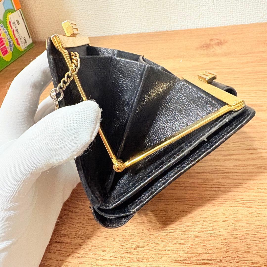 GIVENCHY ジバンシー 二つ折り財布 がま口 黒 コンパクト財布 - メルカリ