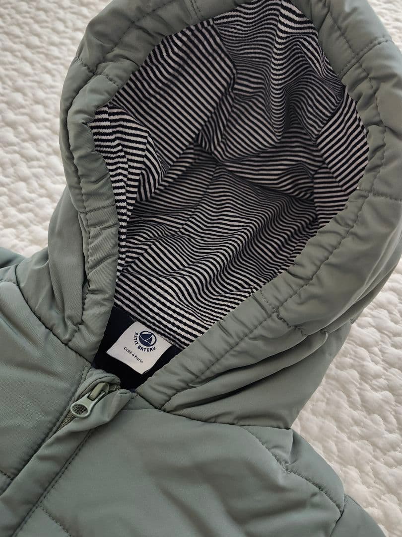 【新品未使用】プチバトー　カバーオール　アウター　12m/74cm　モスグリーン