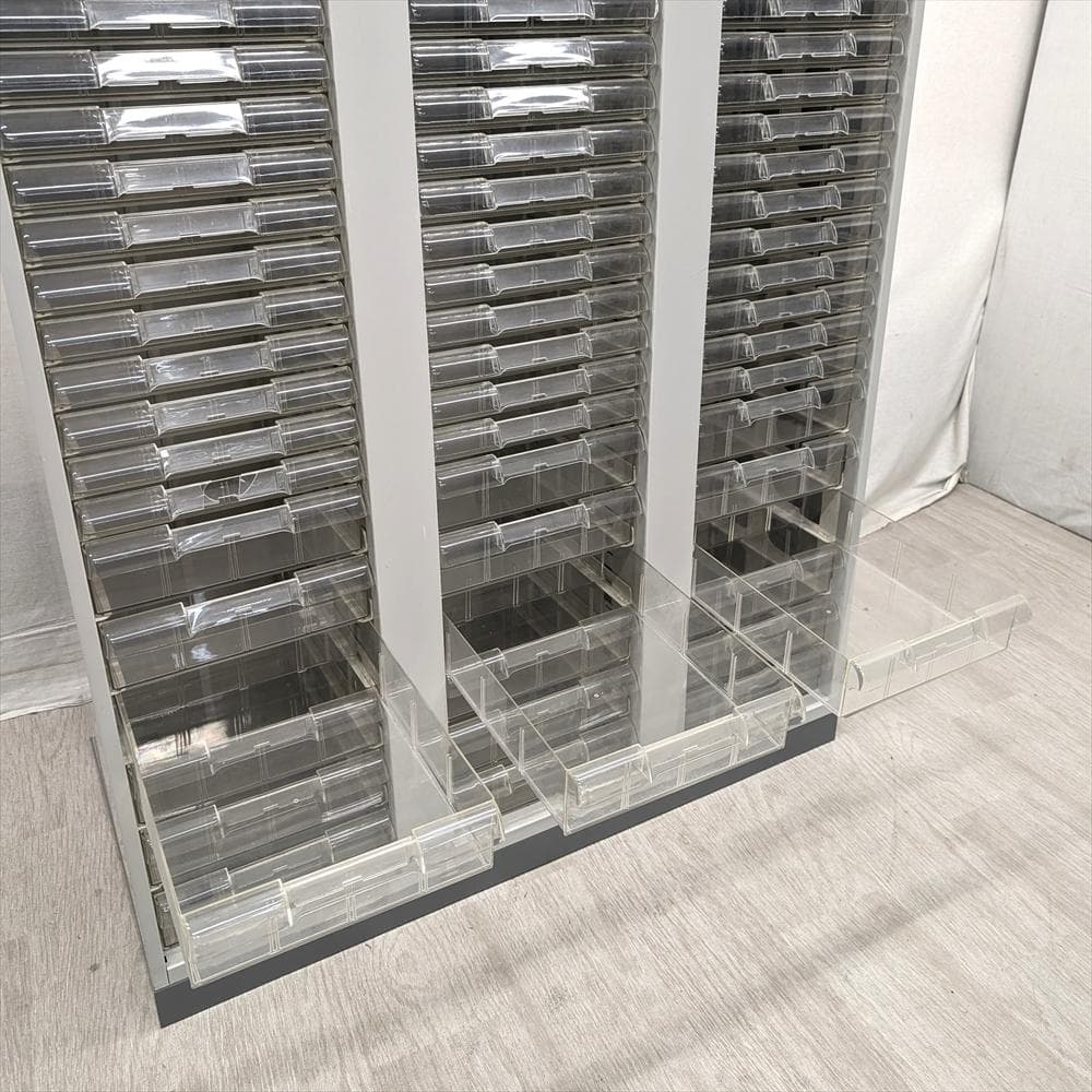 ライオン 3列 20段 レターケース キャビネット 書類ケース クリア