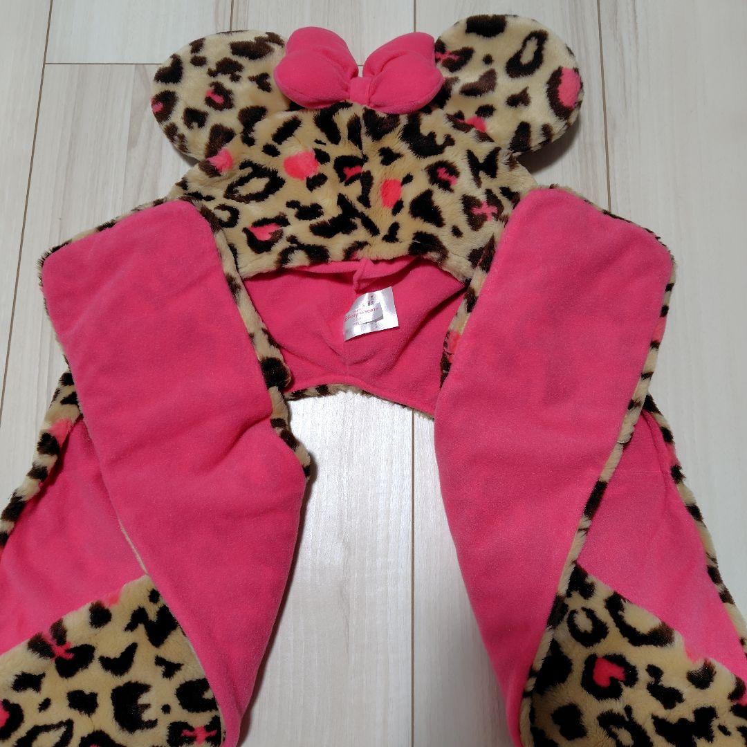ディズニー マフラーキャップ ミニー ヒョウ柄 平成ギャル ディズニー