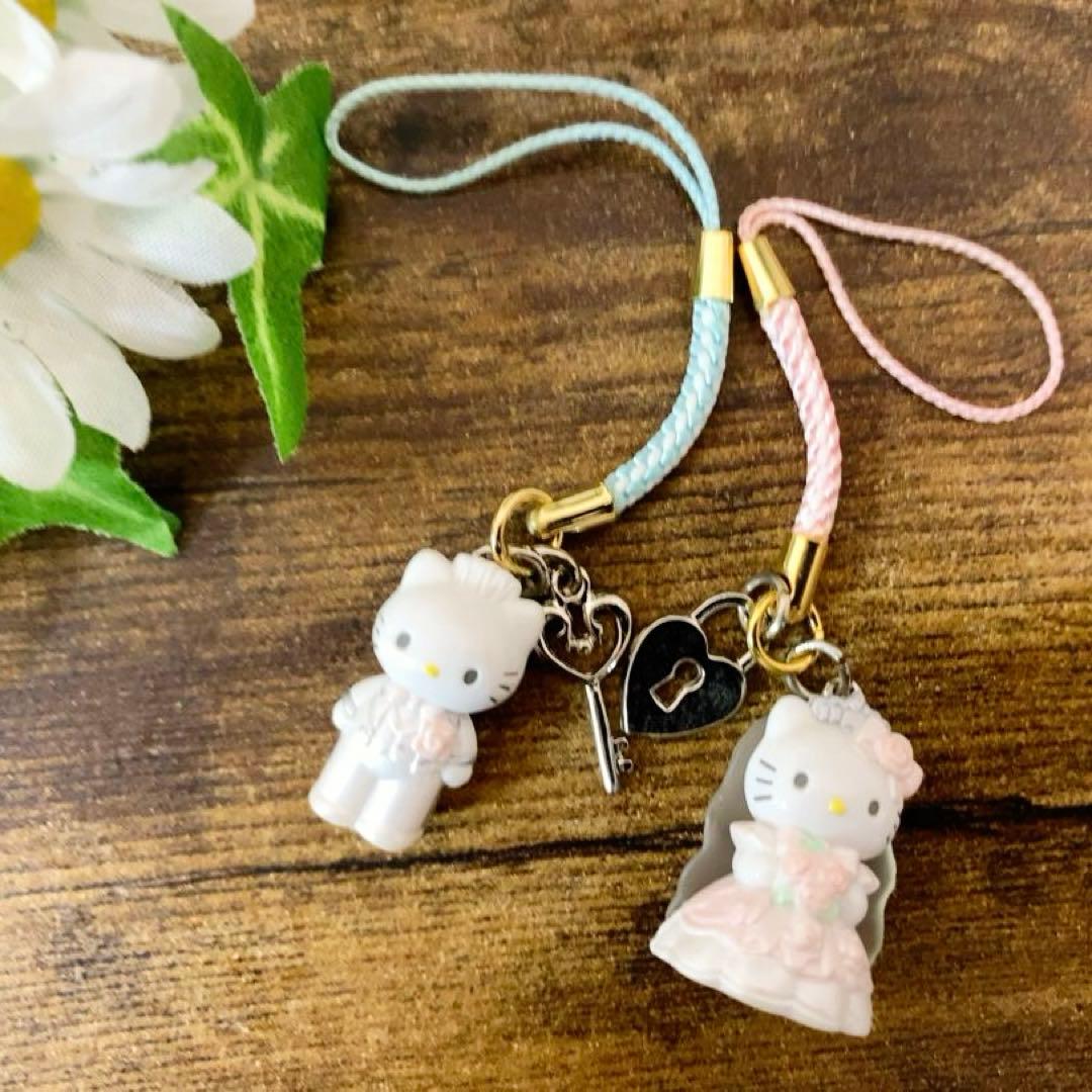 【希少レア】ハローキティ＆ディアダニエルウェディングペア根付け　2002