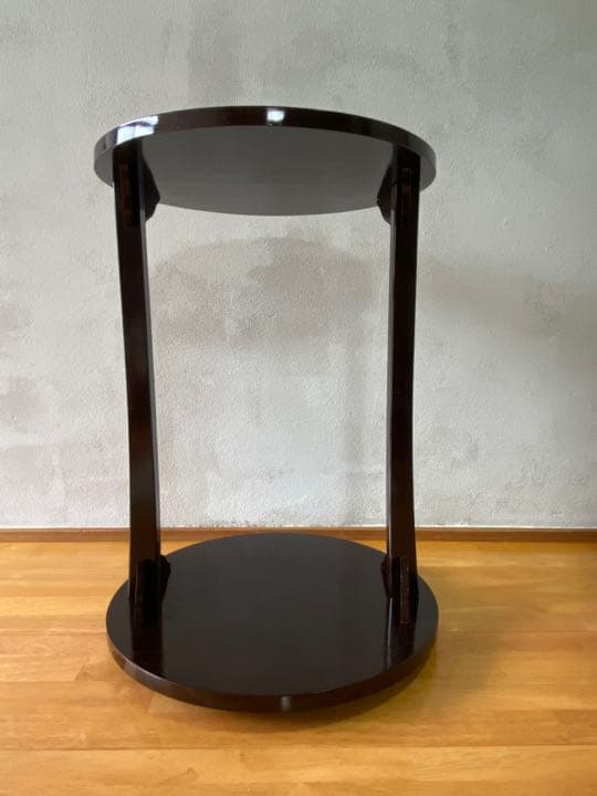 茶道具 丸卓棚 茶道具】丸卓（紙箱） 桐丸卓 紙箱 円卓 組み立て