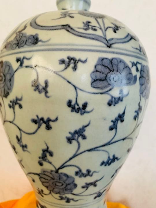 中国明時代中期(青花)染付梅瓶