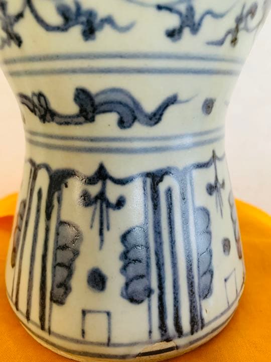 中国明時代中期(青花)染付梅瓶