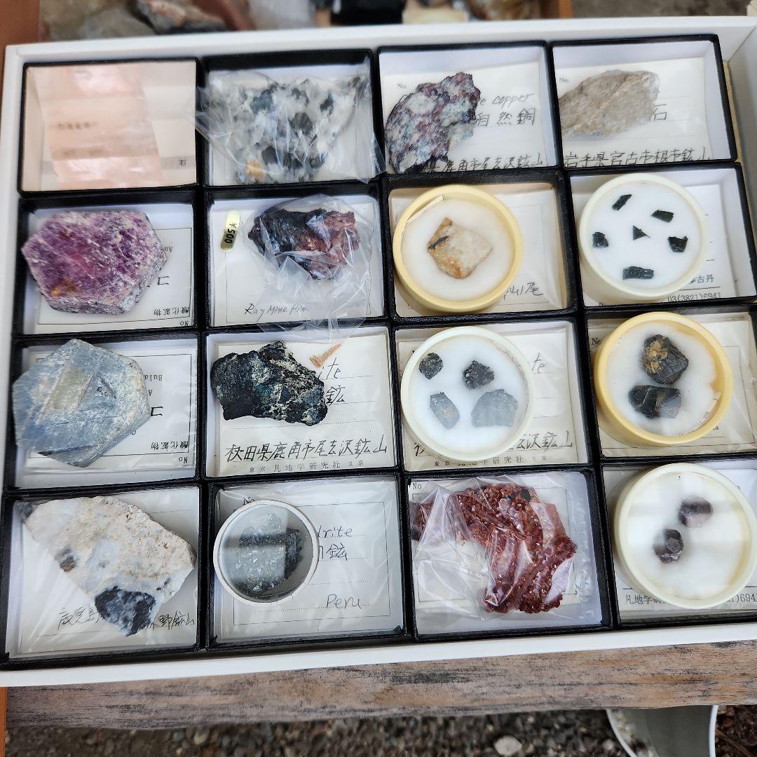 鉱石標本セット(木箱蓋無し)