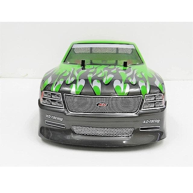 ターボ機能付き 1/10 ドリフトラジコンカー C002 緑 スペアボディー付