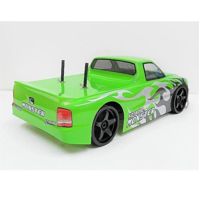 ターボ機能付き 1/10 ドリフトラジコンカー C002 緑 スペアボディー付