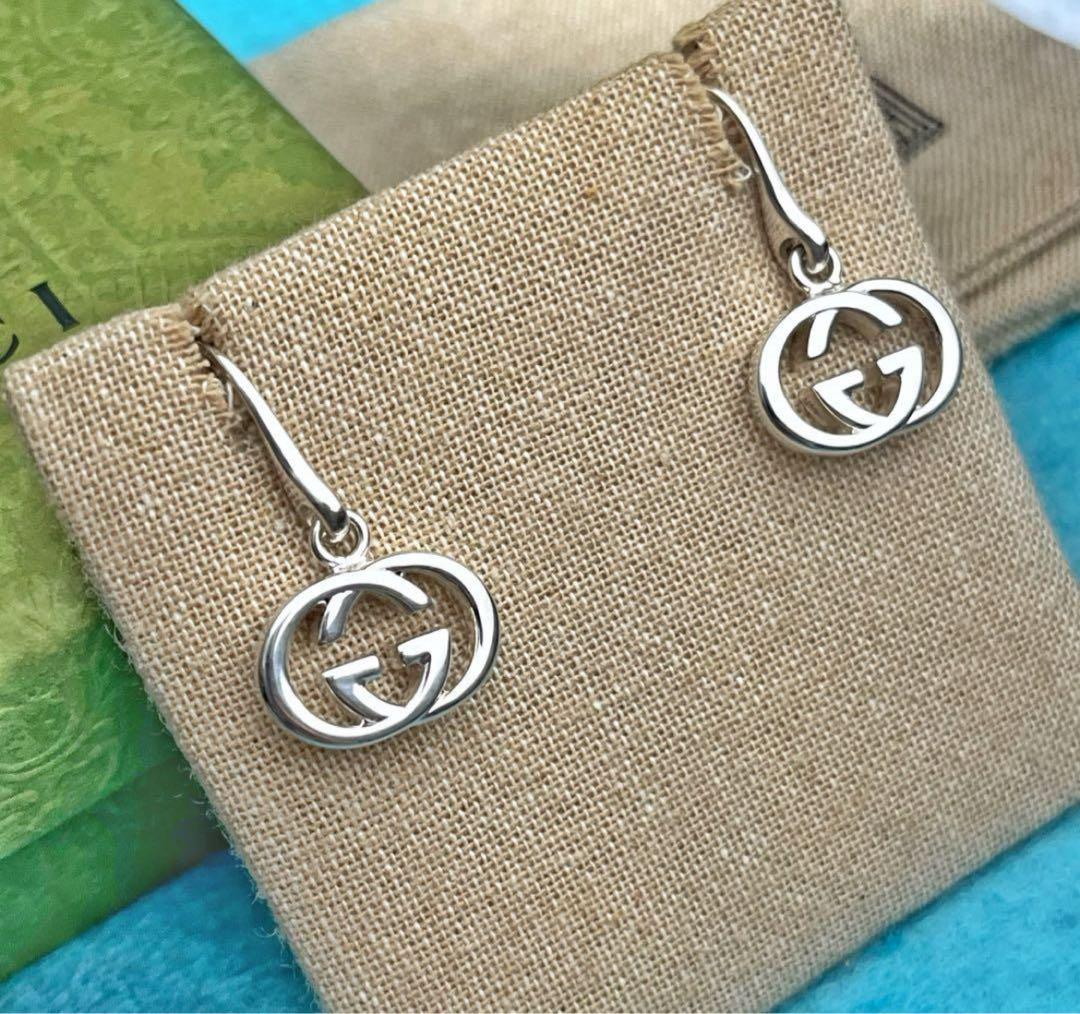 極美品‼️GUCCI インターロッキングフープピアス 両耳セット - メルカリ