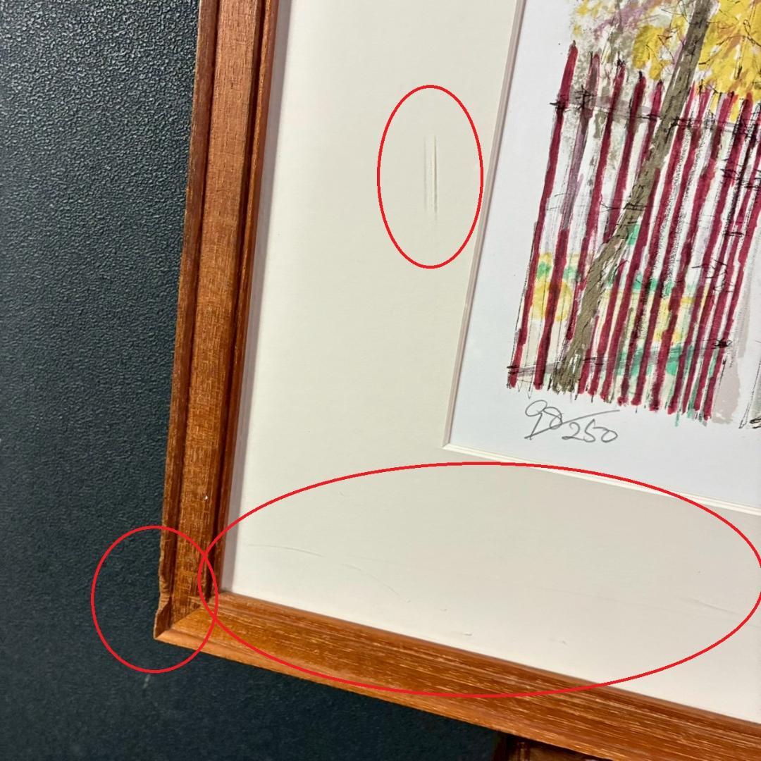 美品 小田切訓「モンマルトルの秋」リトグラフ 直筆サイン入り