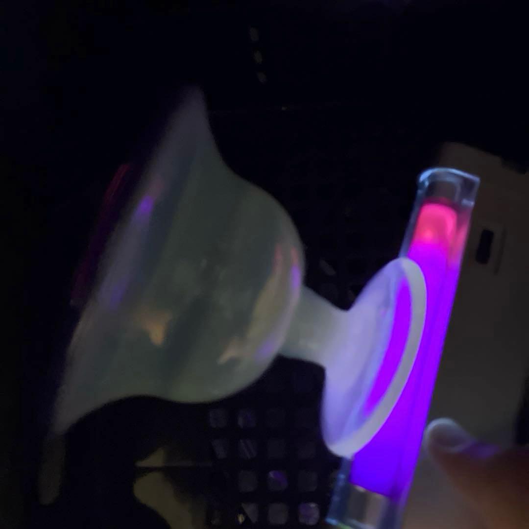 骨董 時代ガラス 希少 ラムネ色乳白色暈し 青色リップ朝顔型 氷コップ