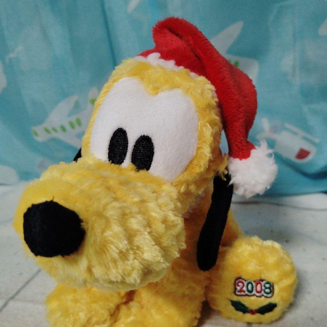 ディズニーストア サンタ　プルート ぬいぐるみ 2008年　クリスマス