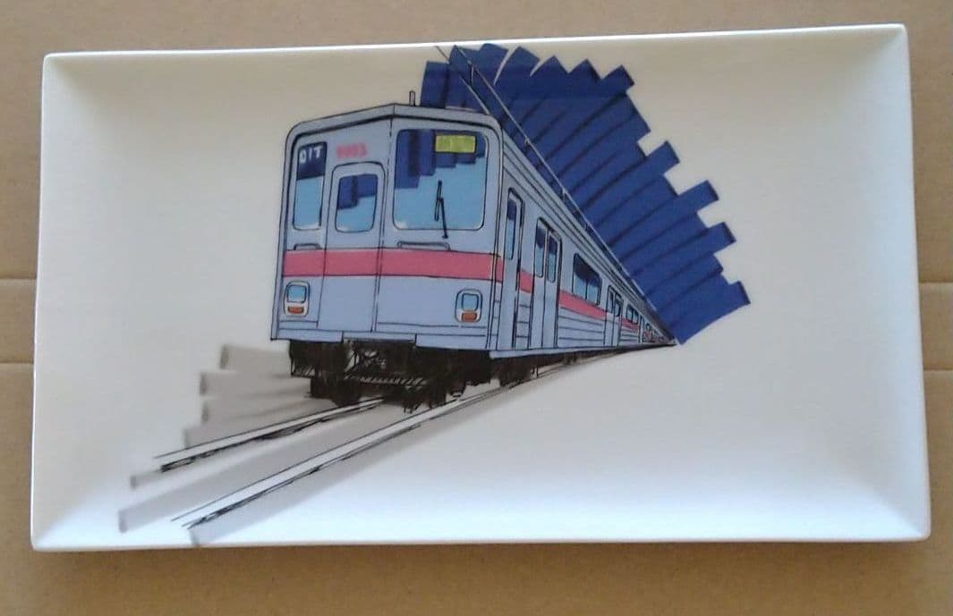 東上線・営団有楽町線相互直通運転　和光市駅・志木駅間複々線完成記念皿３枚