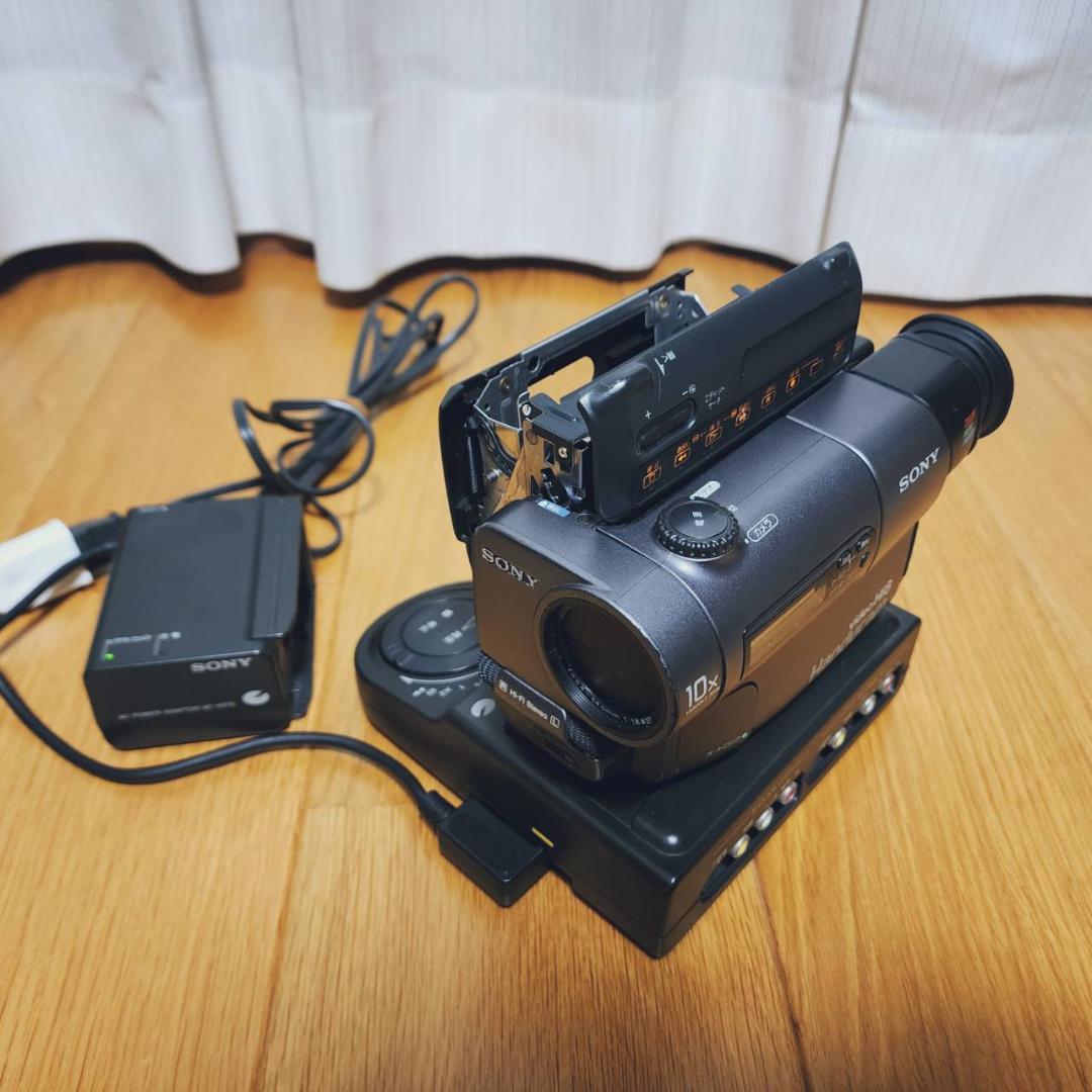 【動作確認済】高画質 SONY Hi8 8ミリ ビデオカメラ クレードル セット