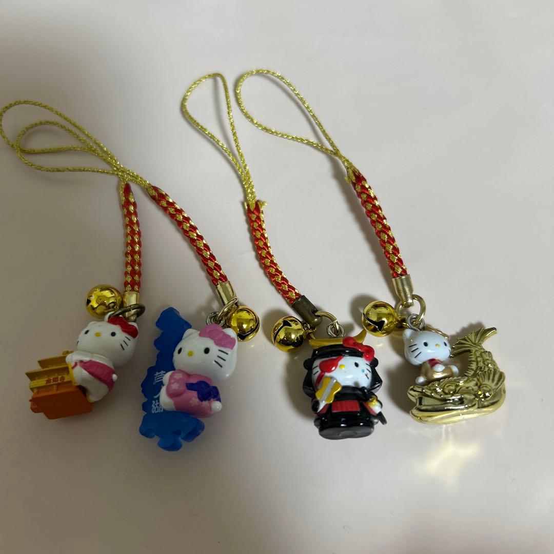 ハローキティ　ご当地　キティ　根付け　まとめ売り　15個　金閣寺　芦ノ湖　シカ