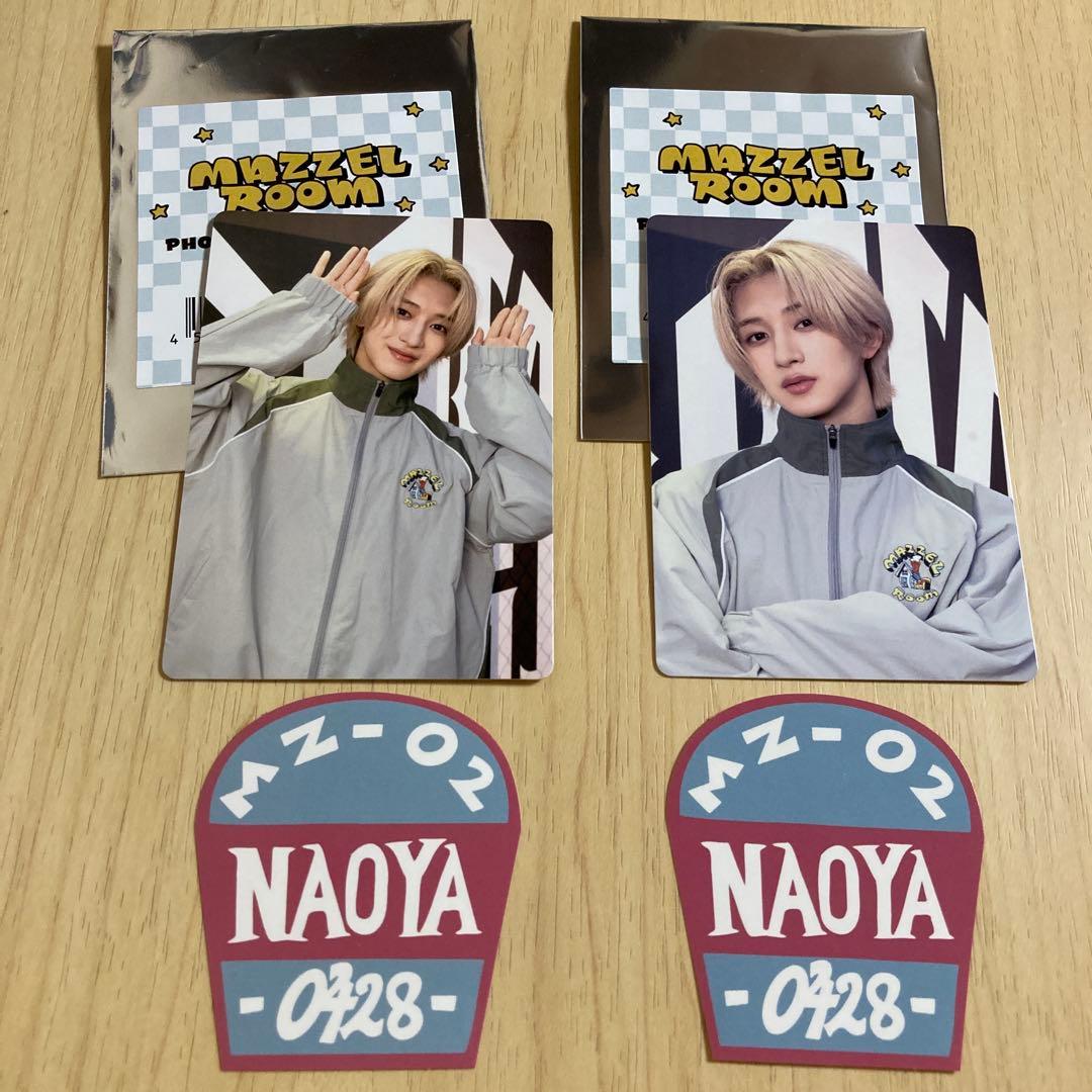 まぜべや MAZZEL ナオヤ NAOYA フォトカード ステッカー 4点セット