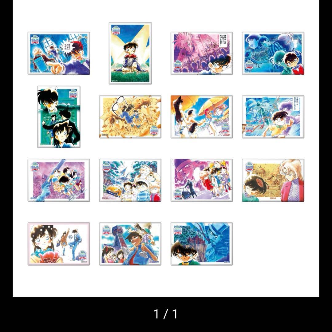 名探偵コナン 連載30周年記念カフェ スクエア缶バッジA 、Bコンプセット＋