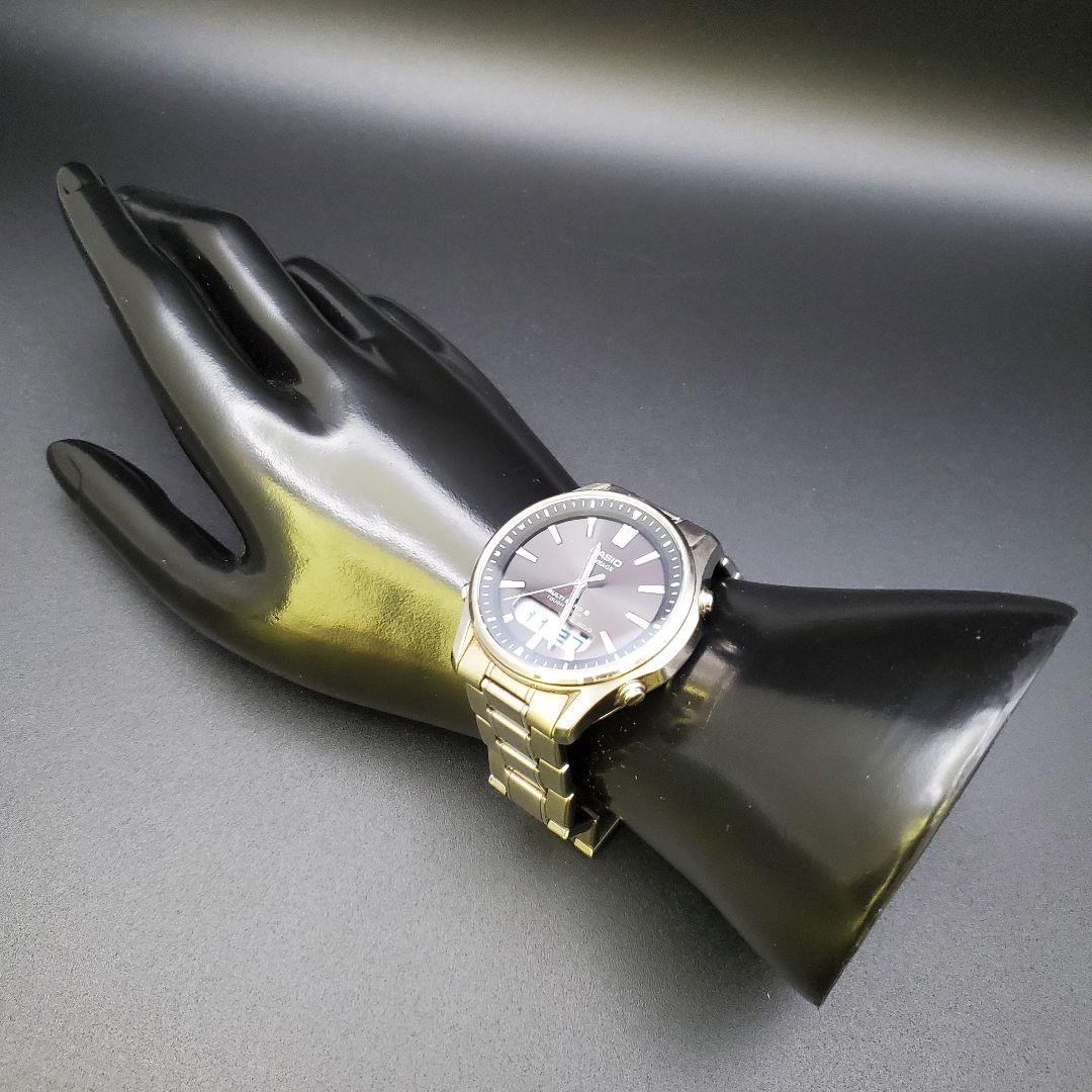 稼働品 カシオ リニエージ LCW-M100TS チタン ソーラー電波 シルバー