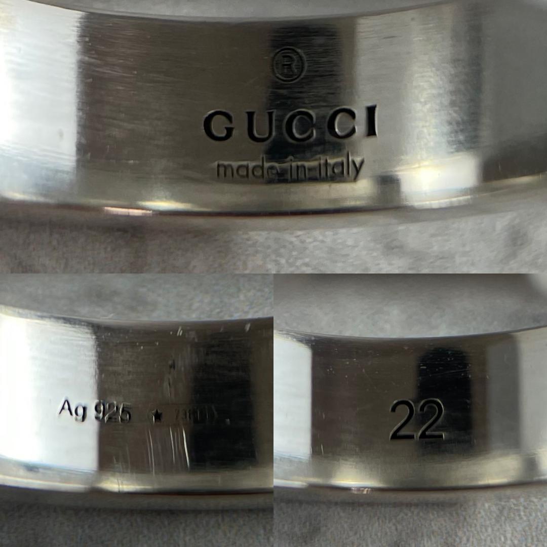 希少21号✨極美品 GUCCI ゴースト ワイド シルバー リング 925