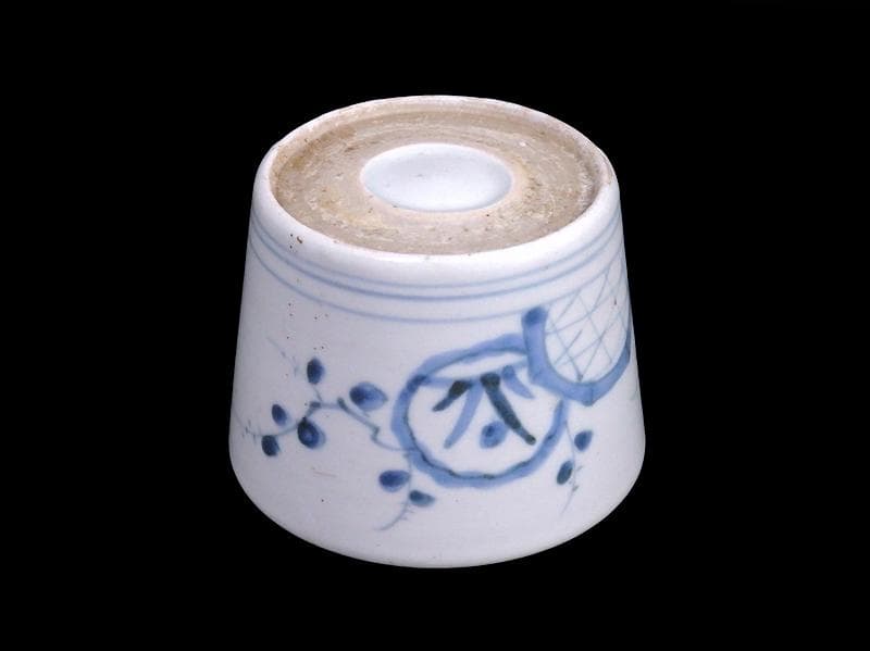 古伊万里 染付 竹籠に秋草紋の図 蕎麦猪口 A015AS-CYu - メルカリ