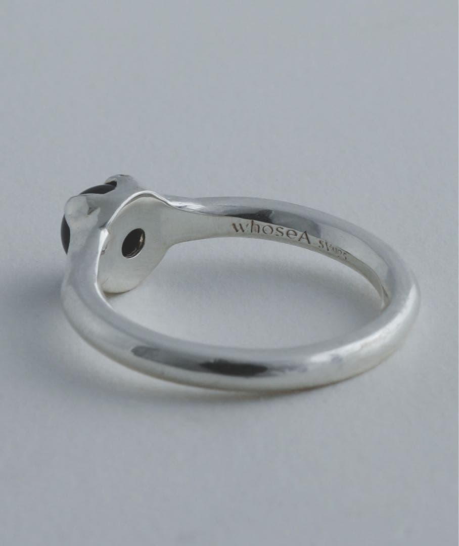 【美品】whoseA / オニキスリング　11号
