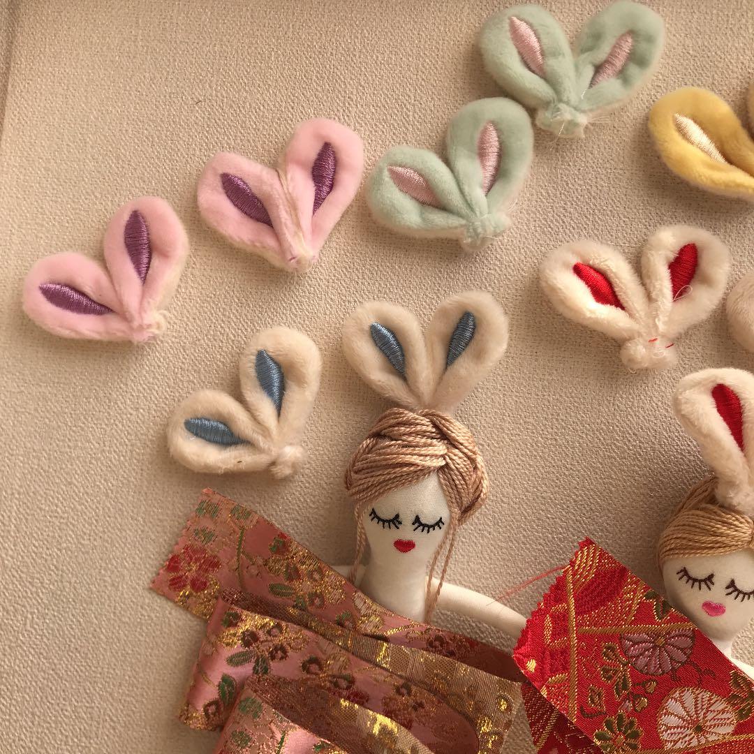 ご確認用うさぎちゃん付け耳パーツドール製作干支