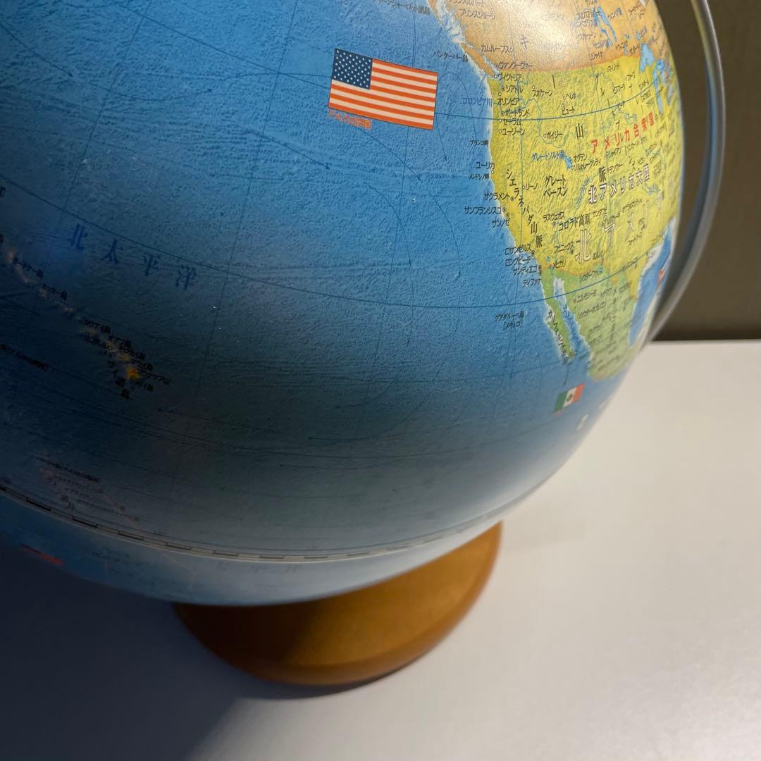 レイメイ藤井】 国旗つき地球儀 Raymay約30cm 木製スタンド - メルカリ