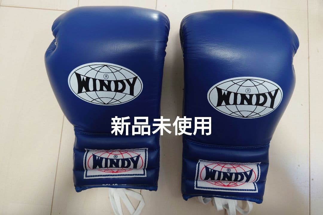 WINDY 16オンス グローブ 紐式 青 - メルカリ