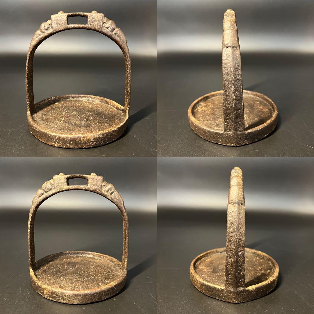 ◎古道具 庵々◎李朝後期 鉄製馬具 李朝 鐙■古道具古美術骨董茶道具華道具武具