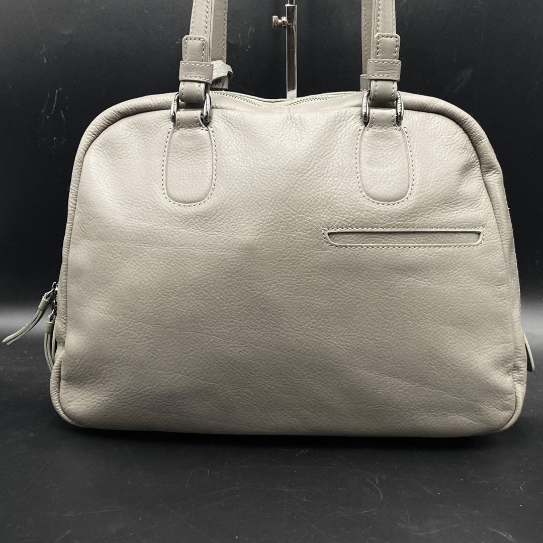 【美品】土屋鞄 クラルテサージュ ビジネスバッグ A4収納可 グレージュ