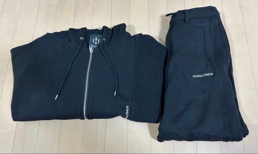 over all tokyo 上下セットアップ 黒色 Mサイズ coldrain-とした