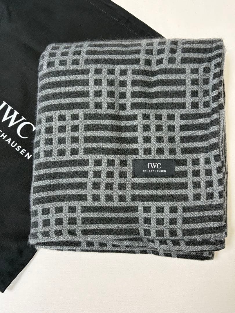 【ノベルティ】IWC カシミアブランケットストール　インヂュニア柄　新品未使用