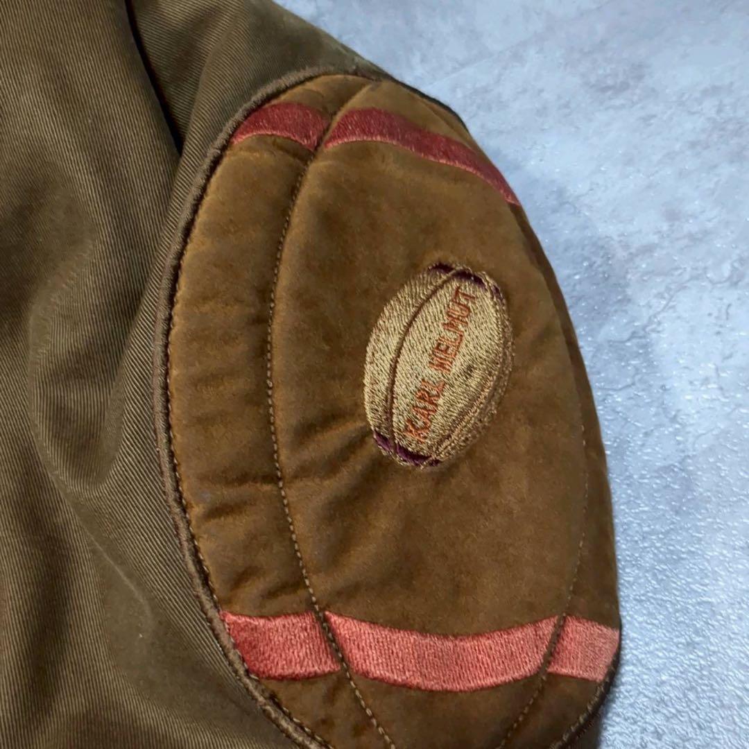 【美品】カールヘルム くま刺繍 短丈 フライト風ジャケット ブルゾン Mサイズ