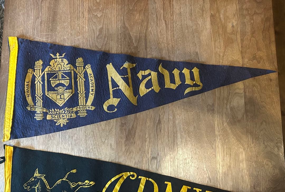 40〜50s ビンテージペナント US NAVY & ARMY2枚セット