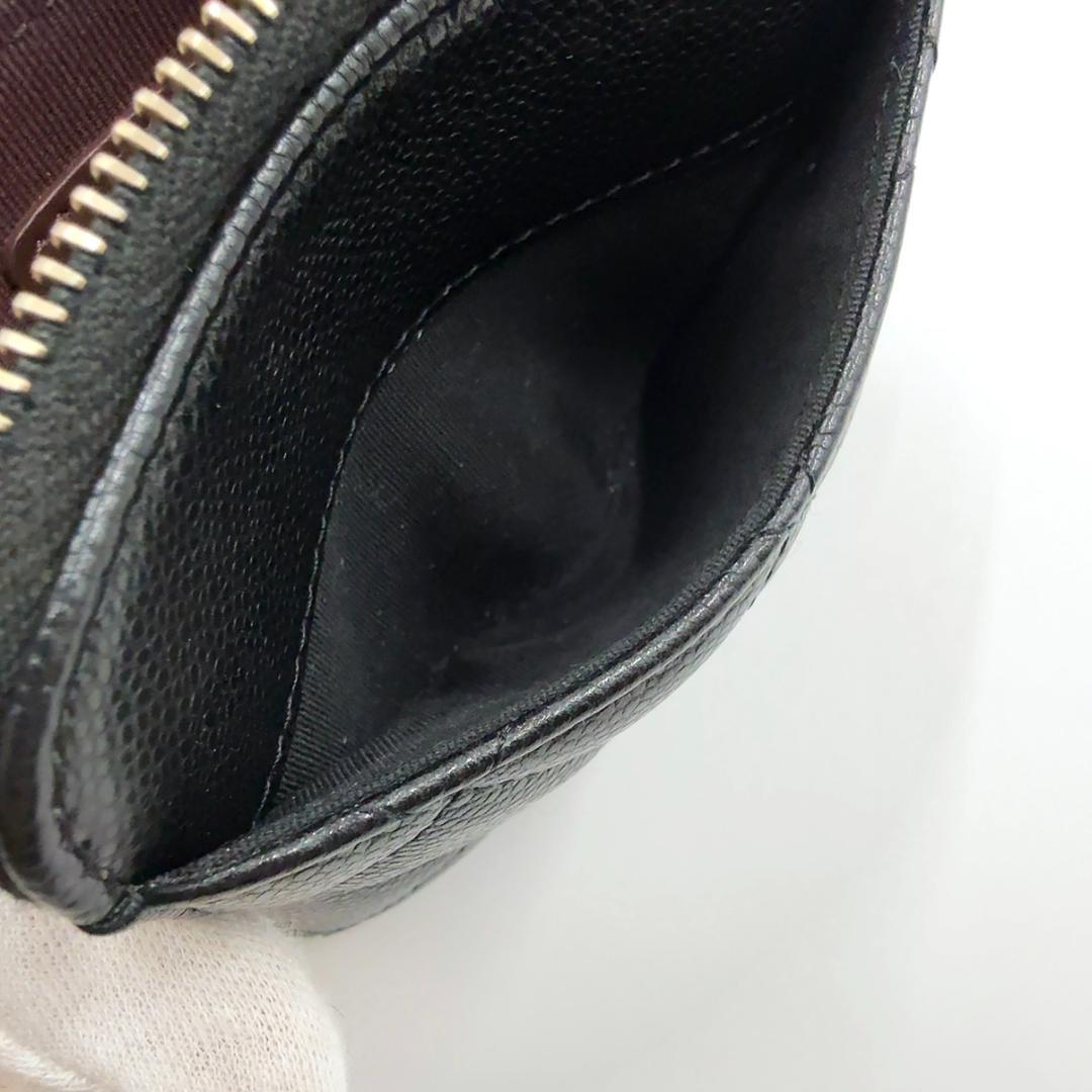 ◇シャネル◇キャビアスキン/マトラッセ/コンパクトウォレット/ケース/財布