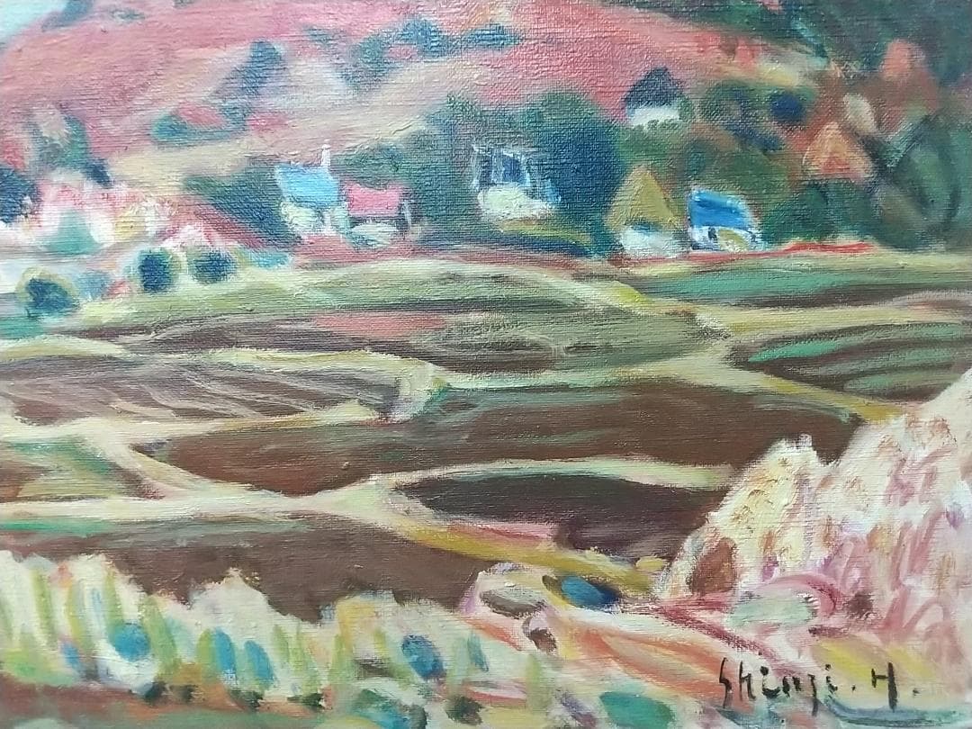 油絵 絵画「田園」P10