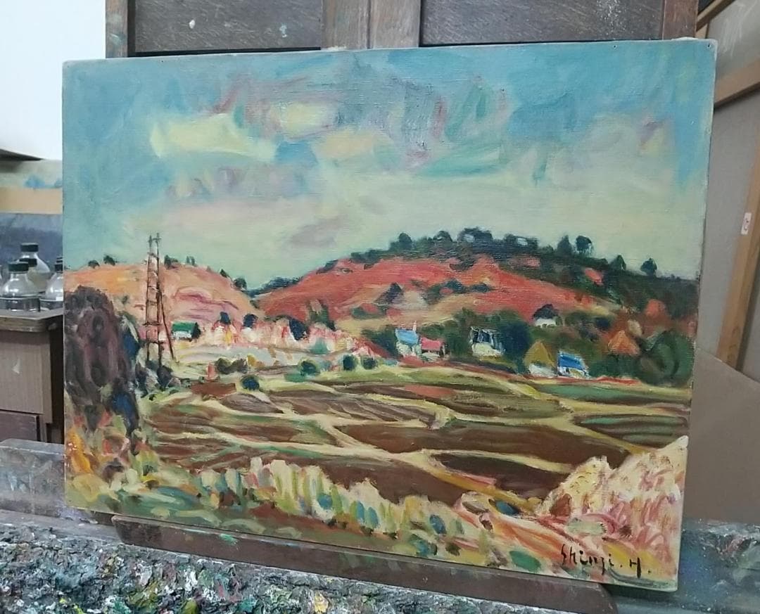 油絵 絵画「田園」P10