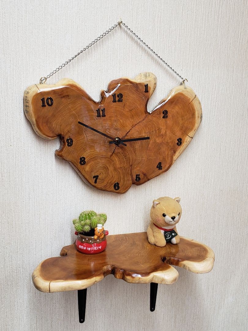 貝塚伊吹大サイズ年輪時計　ラックセット