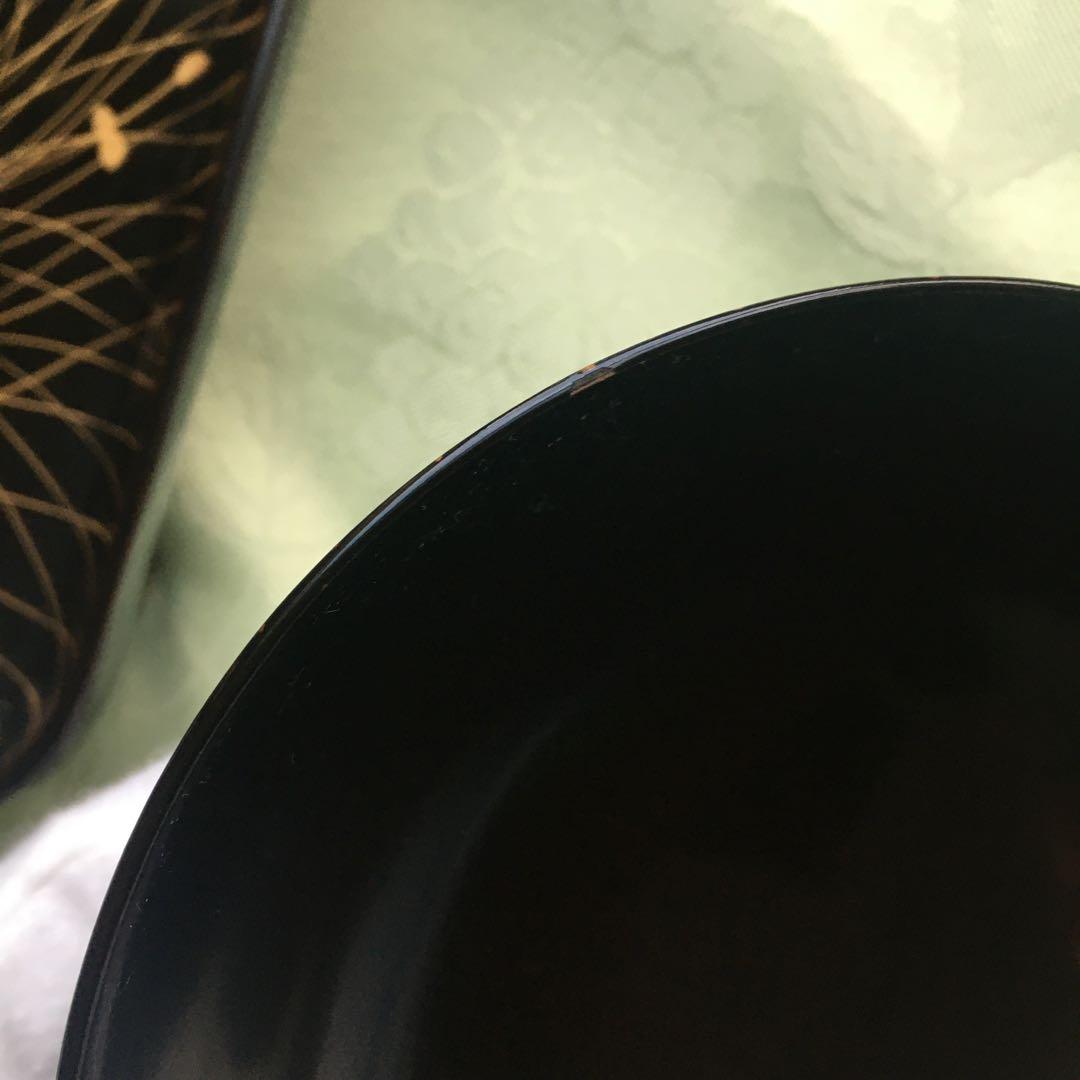 逸品 極上春の七草蒔絵 四方脚付膳 蓋付碗セット C