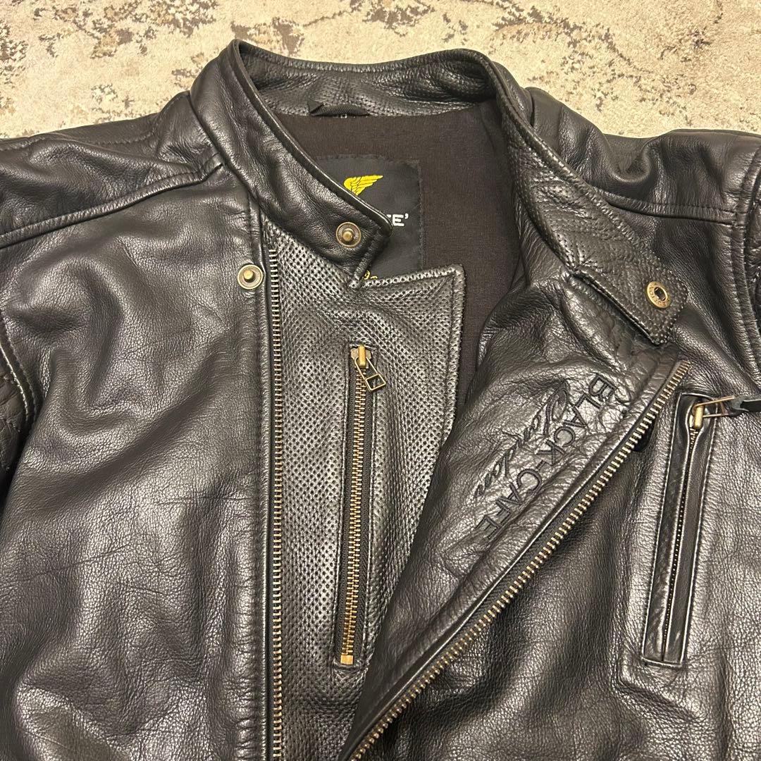 BLACK CAFE LONDON バイク ライダース レザー ジャケット 58