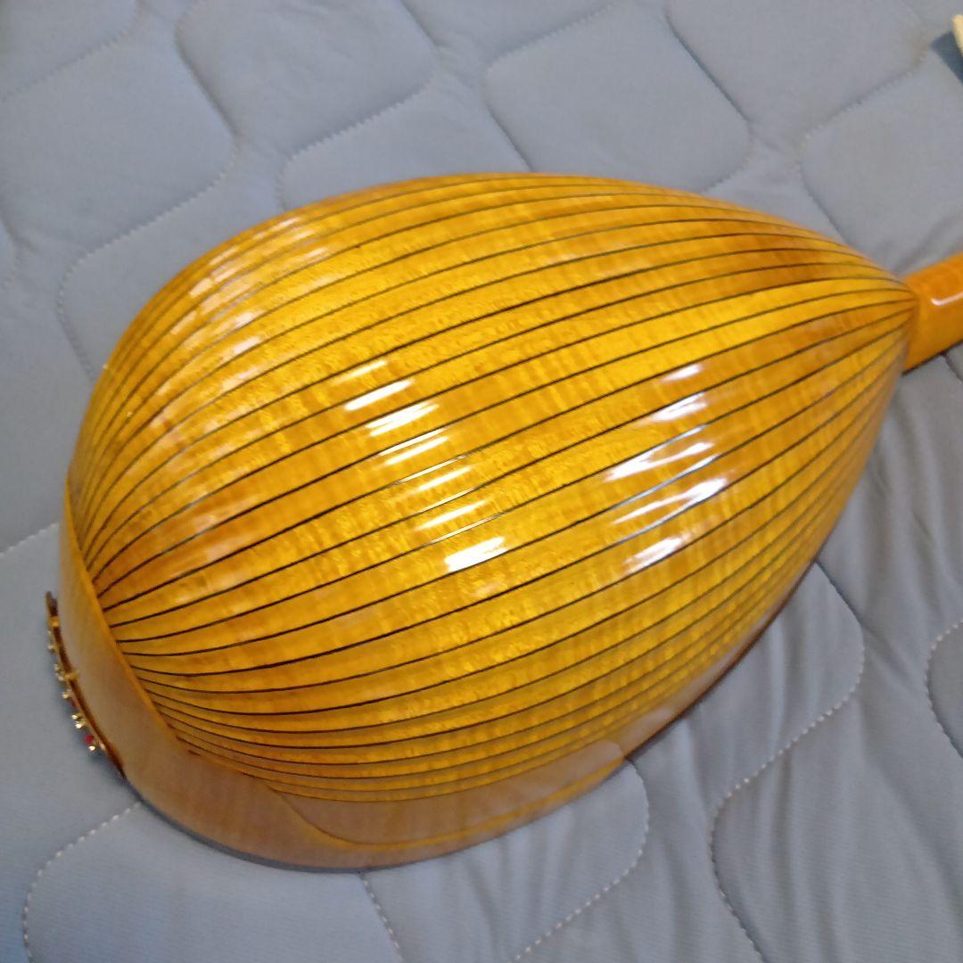 マンドリン 8弦 オレンジ系 ケース付き｜